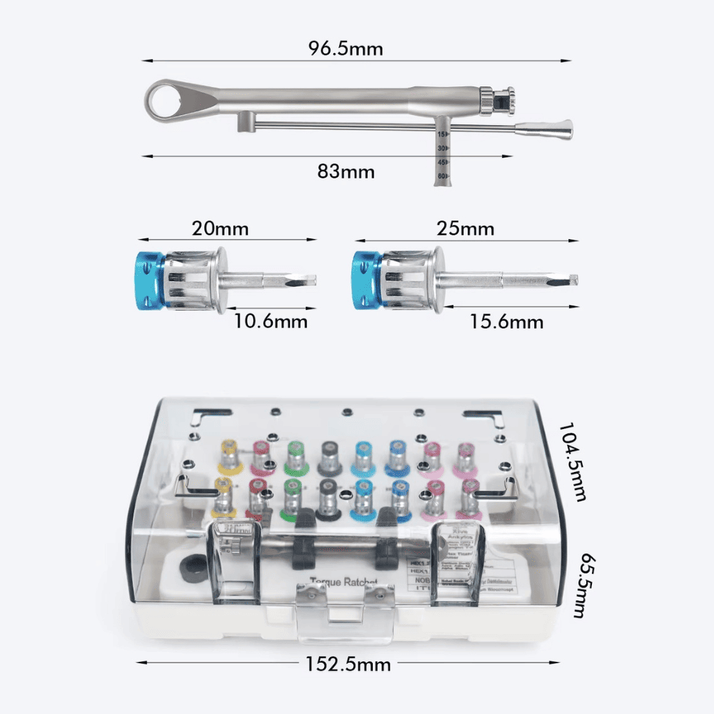 Kit Universal de Destornilladores para Implantes Dentales
